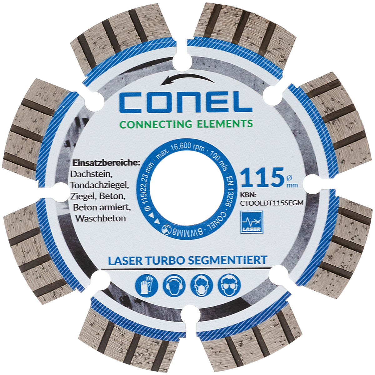 Diamanttrennscheibe Laser | TOOLS Premium Turbo Conel