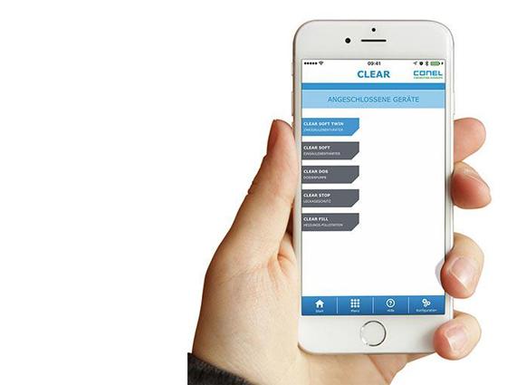 Die Wasseraufbereitung lässt sich bequem über die CLEAR App steuern